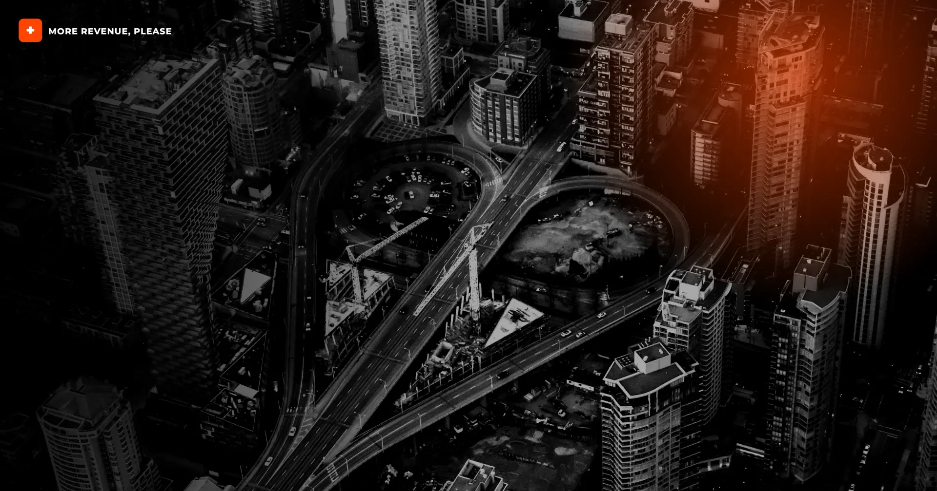 Efficiency Is Not Revenue. Here's What Converts It.: Dark cinematic industrial image with headline: Efficiency Is Not Revenue. Here's What Converts It.